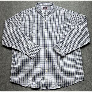 UNTUCKit Almaden Shirt Mens 3XL Regular Blue Gray Check Cotton Button Up New